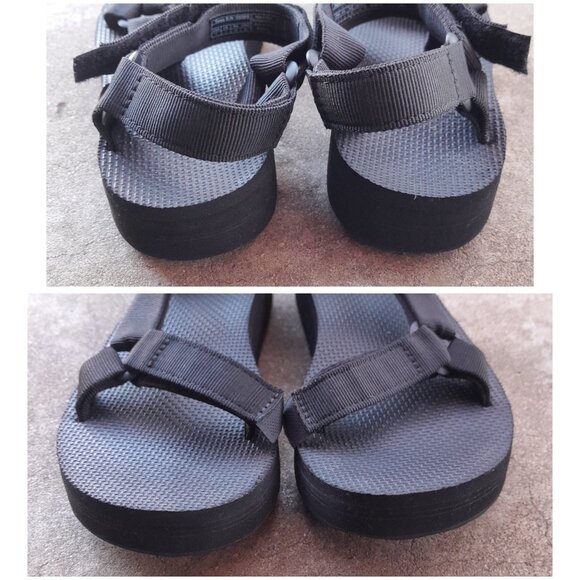 PREOWNED Teva Midform Universal Sandals Black Adjustable Straps Women's 7 - Picture 7 of 8